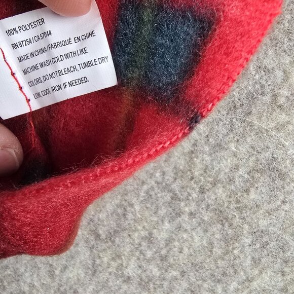 Womens Scarf Bundle Fleece & Woven Plaid Red/Black/Green Multi Pre-Owned - Picture 7 of 7
